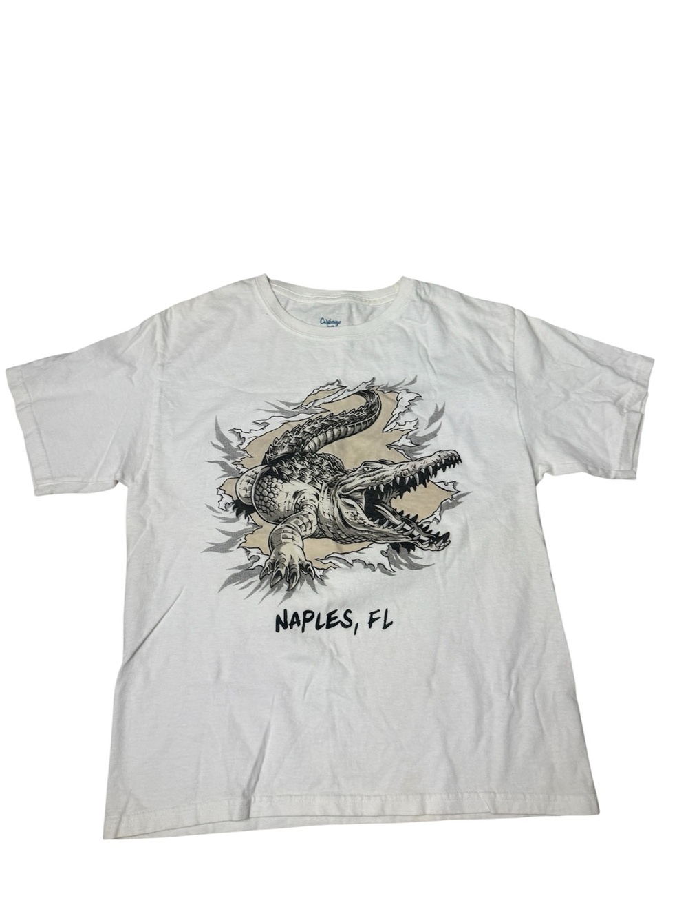 Naples Florida alligator graphic tee shirt White Reptile Graphic T-Shirt